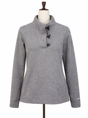 The North Face Medium Gray Fleece Pullover Toggle Neck Jacket Cozy